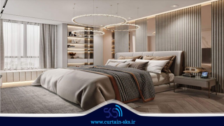 پرده برقی مناسب برای اتاق خواب
